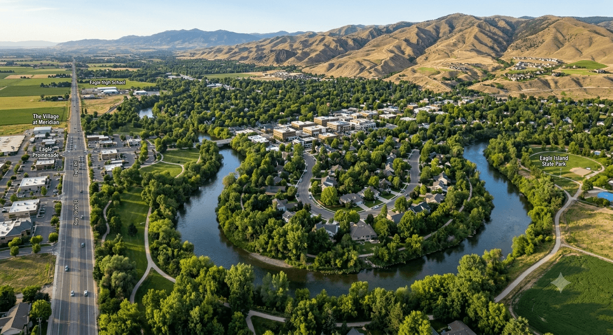 Residential neighborhood in Eagle, ID